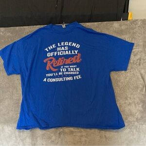 Gildan Blue The Legend Has Retired Graphic Men's T-Shirt